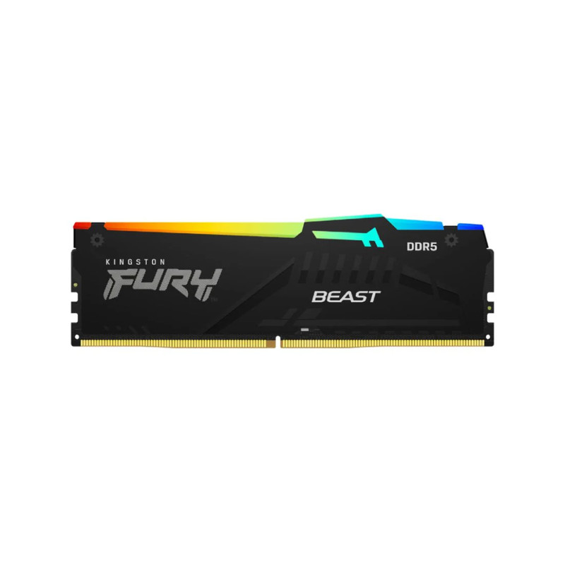 Kingston Technology FURY Beast RGB  8GB CL40 5600Mhz DDR5 XMP RAM - Black - ذاكرة عشوائية
